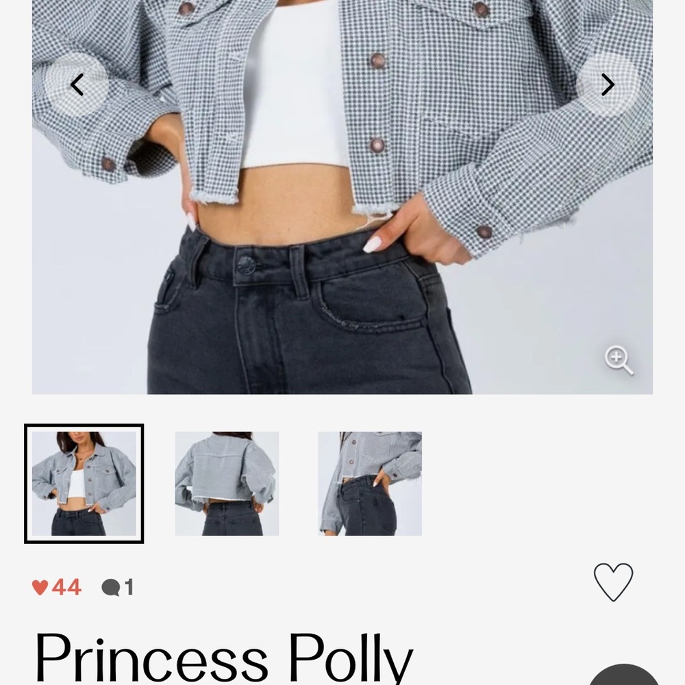 Princess Polly Monochrome Houndstooth Blazer